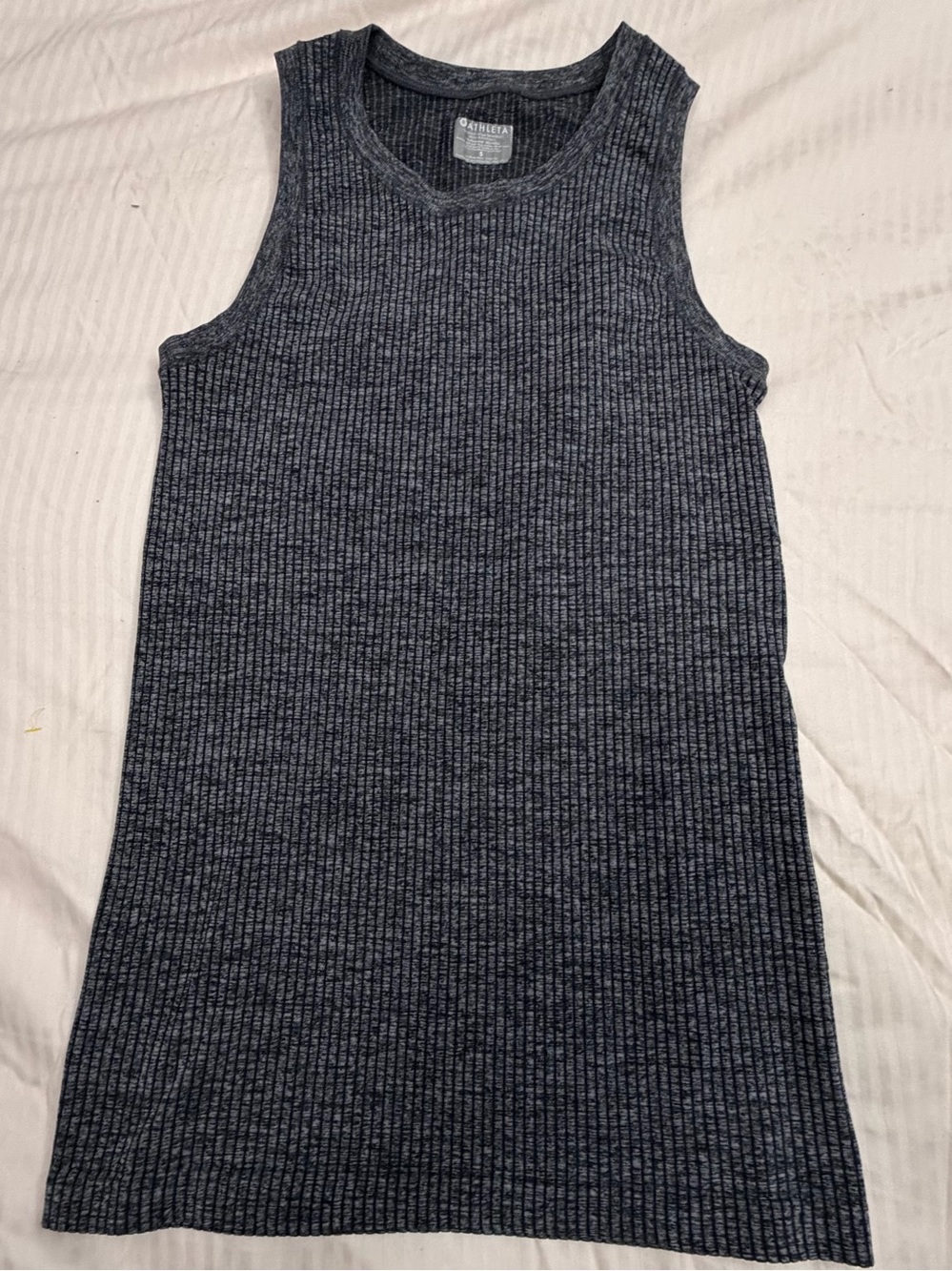 Athleta Men’s Ribbed Crewneck Tank - Navy Heather